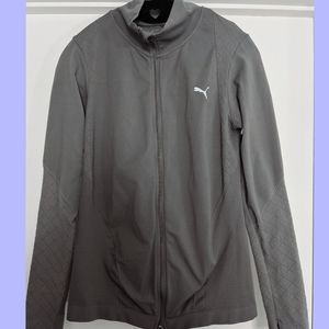 Puma Dry Cell Women Activewear Athletic Warm-Up Full Zip Jacket - Gray